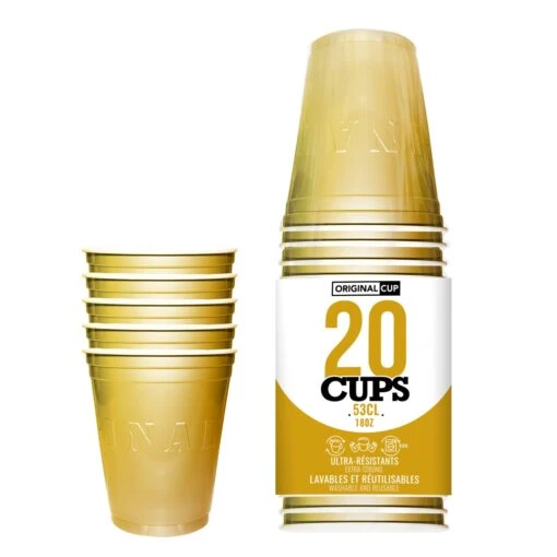 20 Gobelets Or 53cl