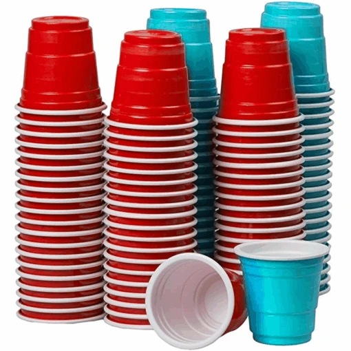 100 Shooters Rouges Et Bleus 4cl