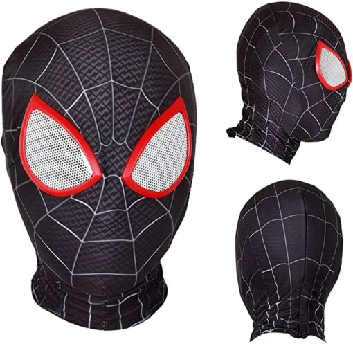 Masque Spider-Man Noir Pour Enfants Et Adultes